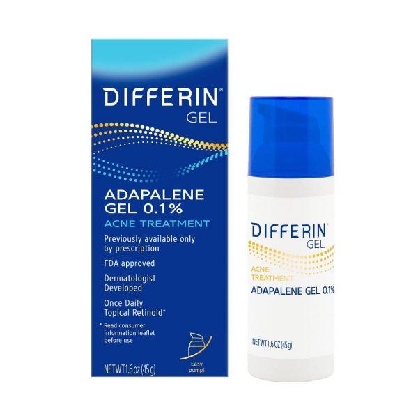 Differin Acne Treatment Gel, 90 Day Supply, Retinoid Treatment for Face with 0.1% Adapalene, Gentle Skin Care for Acne Prone Sensitive Skin Dreamskinhaven