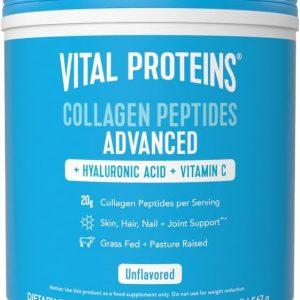 Vital Proteins Collagen Peptides Powder with Hyaluronic Acid and Vitamin C, Unflavored Dreamskinhaven