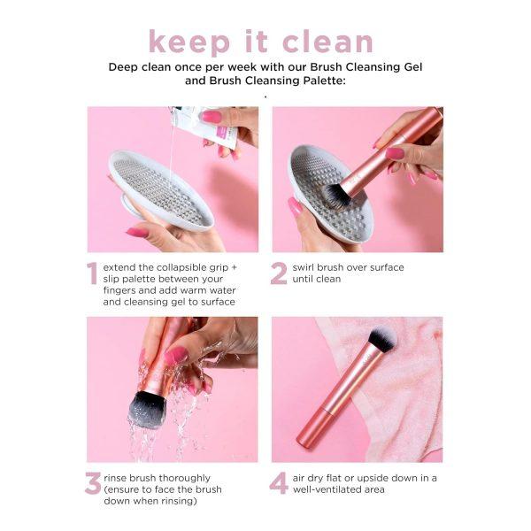 Real Techniques Seamless Complexion Makeup Brush, For Foundation, Primer, & Moisturizer Dreamskinhaven