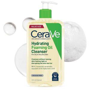 CeraVe Hydrating Foaming Oil Cleanser | Foaming Oil Wash with Squalane Oil, Triglyceride, Hyaluronic Acid and Ceramides | For Dry to Very Dry Skin Dreamskinhaven