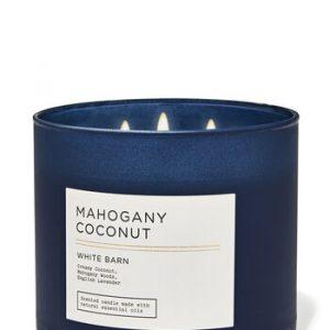 Images White Barn Mahogany Coconut 3-Wick Candle Dreamskinhaven