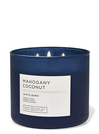 Images White Barn Mahogany Coconut 3-Wick Candle Dreamskinhaven