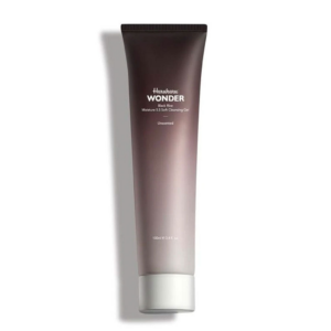 Haruharu Wonder Black Rice Moisture 5.5 Soft Cleansing Gel Unscented in a gradient brown to beige tube with white cap on a white background
