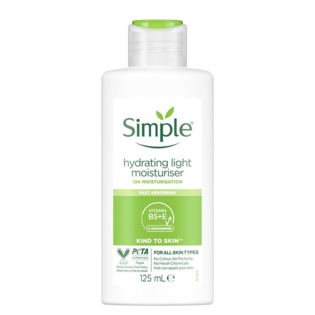 Simple Kind to Skin Hydrating Light Moisturiser with Niacinamide – 125ml Dreamskinhaven