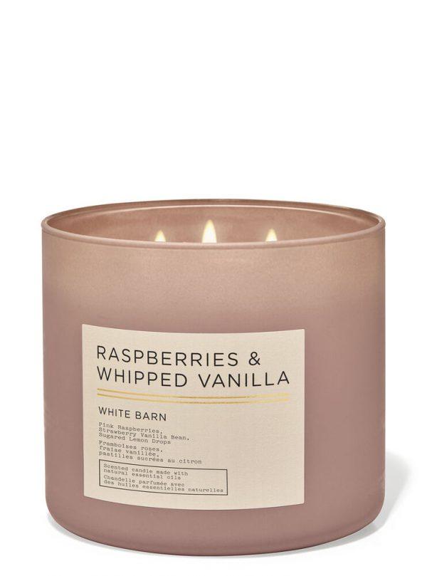 White Barn Raspberries & Whipped Vanilla 3-Wick Candle Dreamskinhaven