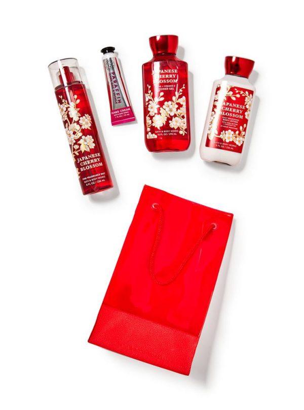 Bath & Body Works Japanese Cherry Blossom Gift Bag Set Dreamskinhaven