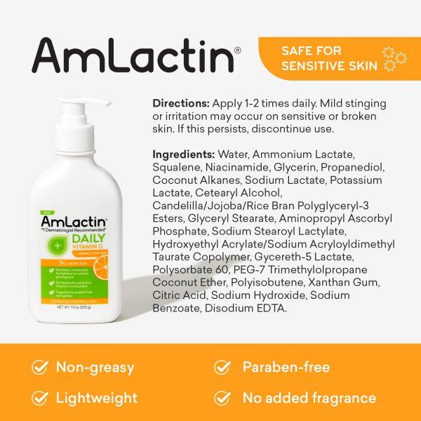 Amlactin Daily Vitamin C Lotion with 7% Lactic Acid Dreamskinhaven