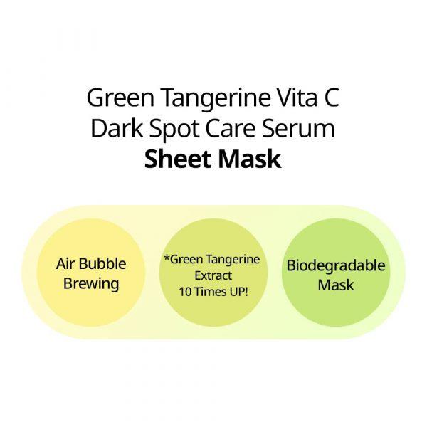 GOODAL Green Tangerine Vita C Dark Spot Care Serum Sheet Mask Dreamskinhaven