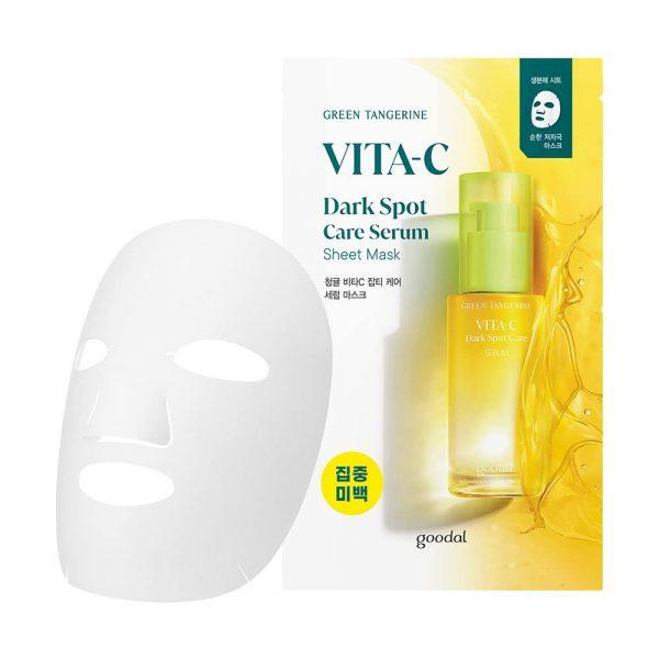GOODAL Green Tangerine Vita C Dark Spot Care Serum Sheet Mask Dreamskinhaven