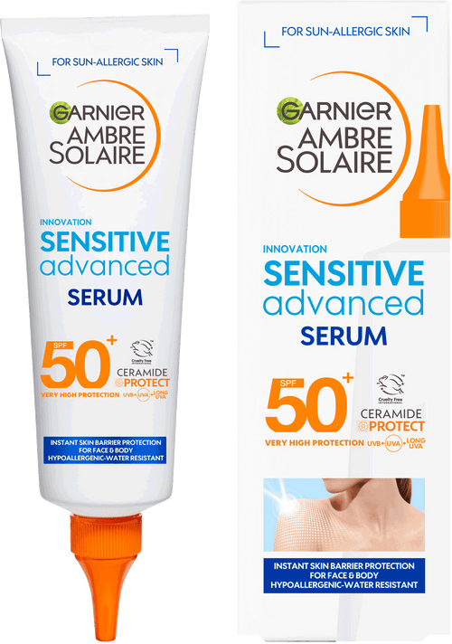 Garnier Ambre Solaire SPF 50+ Sensitive Advanced Face and Body Serum Dreamskinhaven