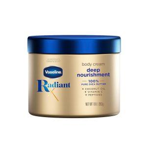 Vaseline Radiant X Deep Nourishment Body Cream 100% Pure Shea Butter, Coconut Oil, Vitamin C, & Peptides Dreamskinhaven