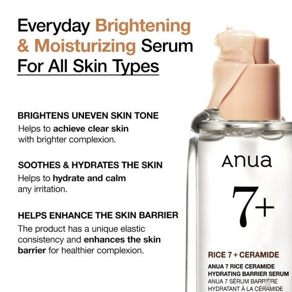 Anua 7 Rice Ceramide Hydrating Barrier Serum dreamskinhaven