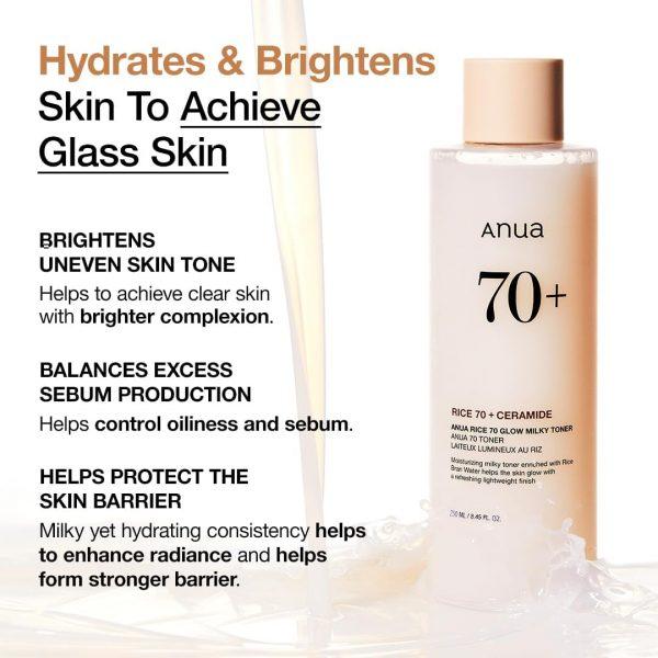 Anua Rice 70 Glow Milky Toner Dreamskinhaven