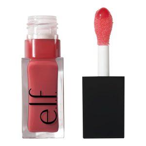 Close-up of e.l.f. Glow Reviver Lip Oil bottle and applicator in a chic design