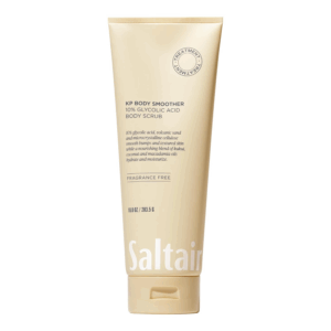 Saltair KP Body Smoother 10% Glycolic Acid Body Scrub in fragrance-free beige packaging