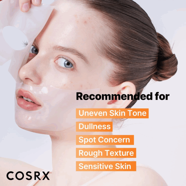 COSRX Hydrogel Mask benefits for uneven tone, dullness, spots, texture, and sensitive skin