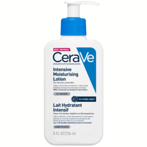 Front label of CeraVe Intensive Moisturising Lotion with 5% Hydro-Urea™ for dry, itchy skin